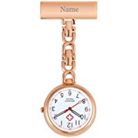 Los mejores  - Reloj de Enfermera Grabado Personalizado- Relojes de Bolsillo de médico de Cuarzo de Acero Inoxidable con luz Nocturna…